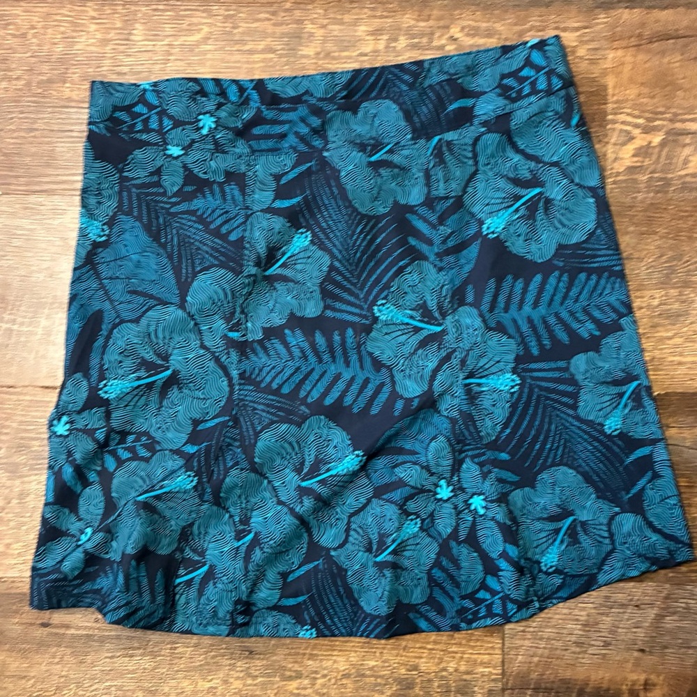 Rip Curl Teal Floral Mini Skirt